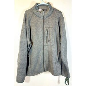 Avalanche Men's Full Zip Fleece Jacket in Tan/Grey Size XXL